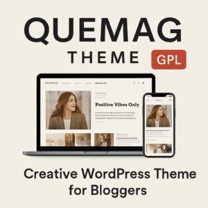 Quemag Theme GPL – Creative WordPress Theme for Bloggers