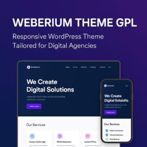 Weberium Theme GPL – Responsive WordPress Theme Tailored for Digital Agencies