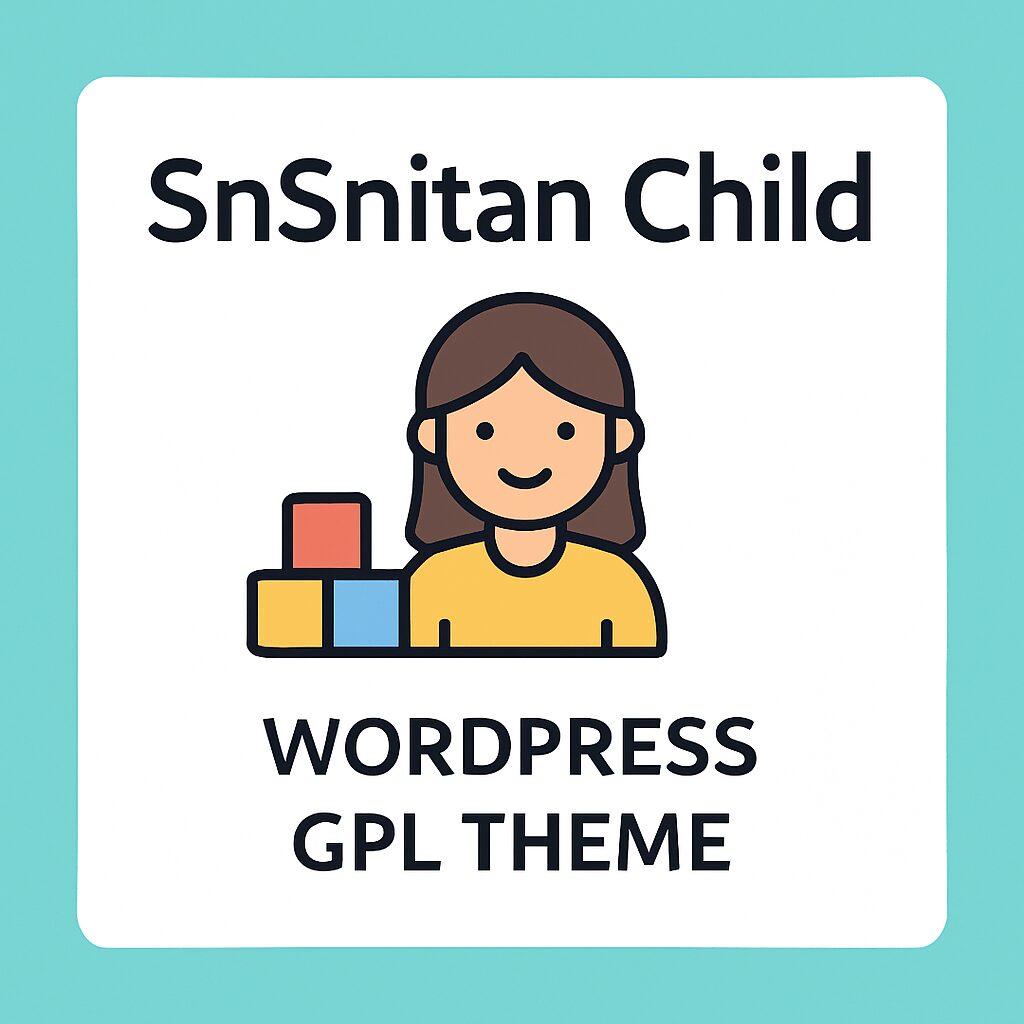 snsnitan child – WordPress GPL Theme