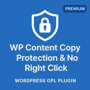 WP Content Copy Protection & No Right Click (premium) – WordPress GPL Plugin