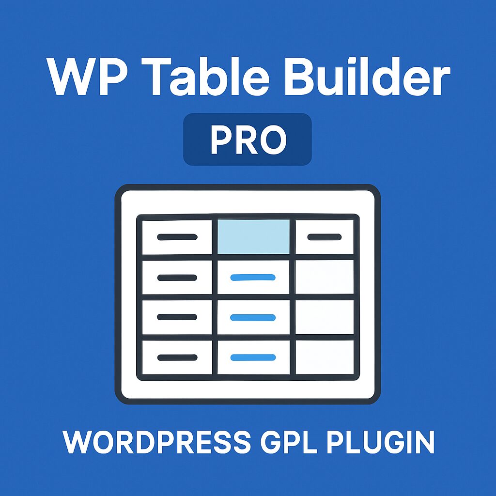 WP Table Builder Pro – WordPress GPL Plugin