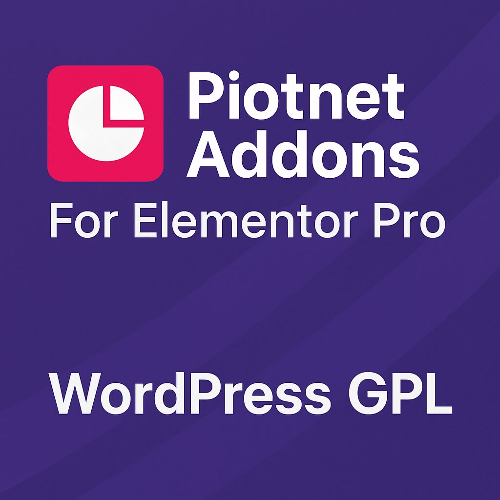 Piotnet Addons For Elementor Pro – WordPress GPL Plugin