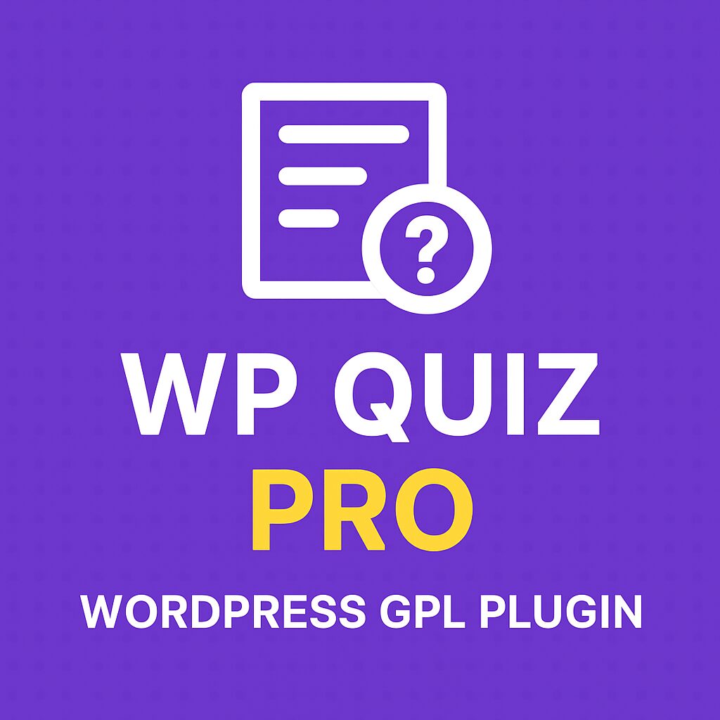 WP Quiz Pro – WordPress GPL Plugin