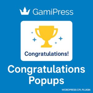 GamiPress - Congratulations Popups – WordPress GPL Plugin