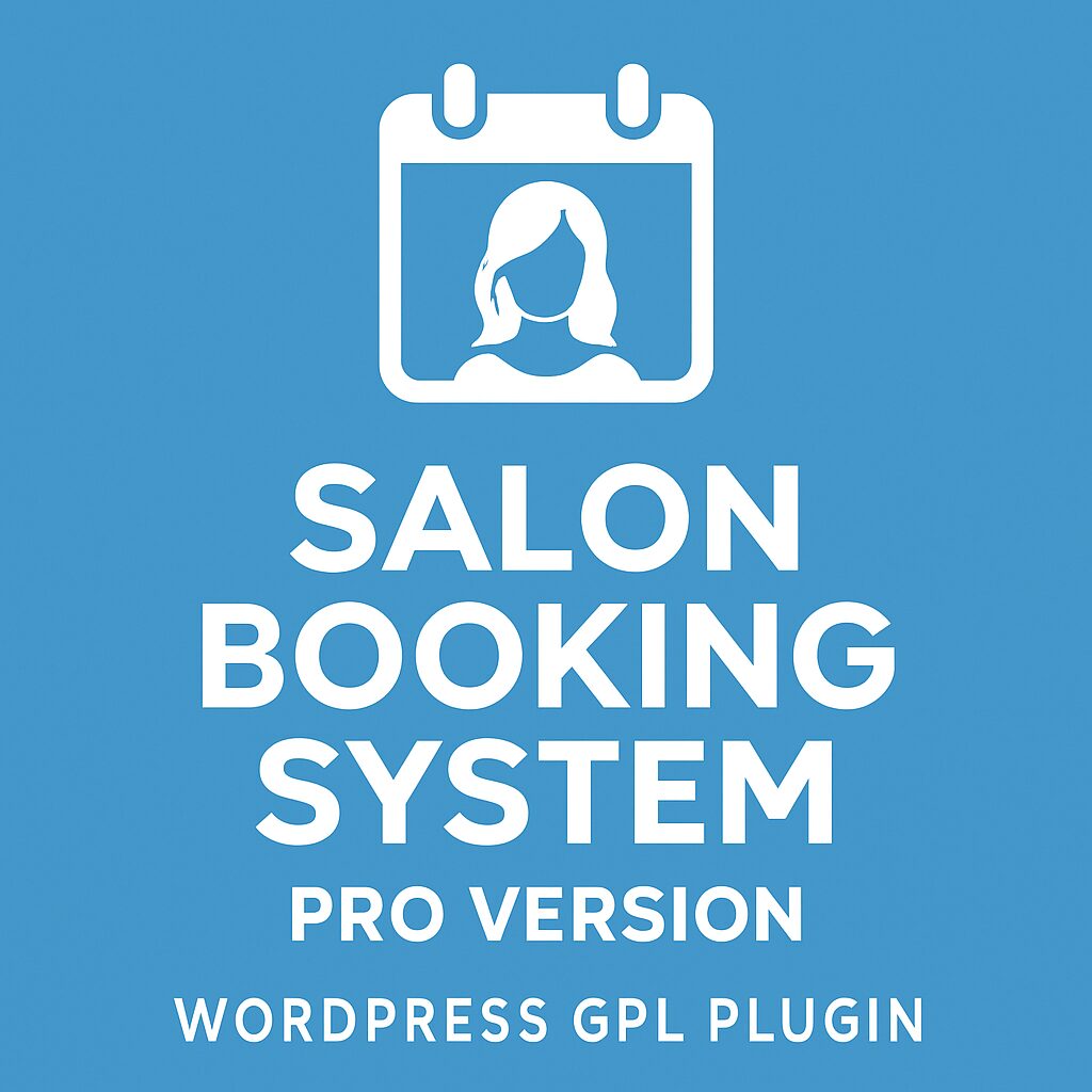 Salon Booking System - Pro Version - CC – WordPress GPL Plugin