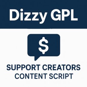 Dizzy GPL – Support Creators Content Script