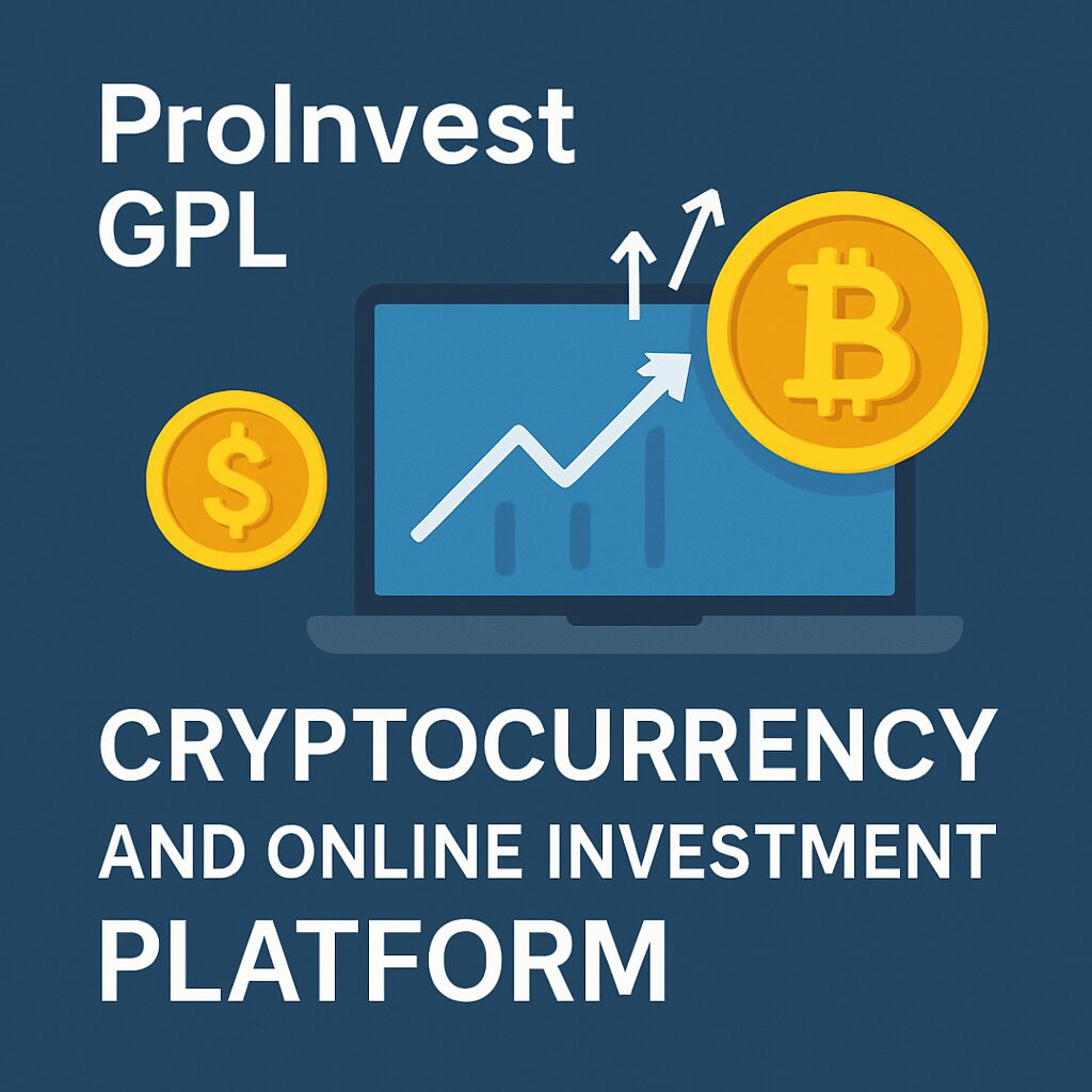 ProInvest GPL – CryptoCurrency and Online Investment Platform