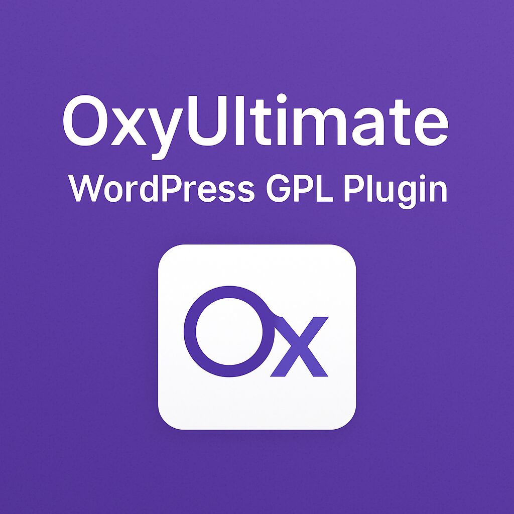 OxyUltimate – WordPress GPL Plugin
