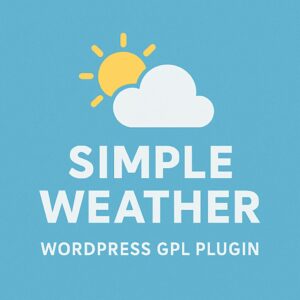 Simple Weather – WordPress GPL Plugin