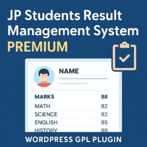 JP Students Result Management System Premium – WordPress GPL Plugin