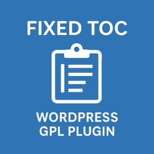 Fixed TOC – WordPress GPL Plugin