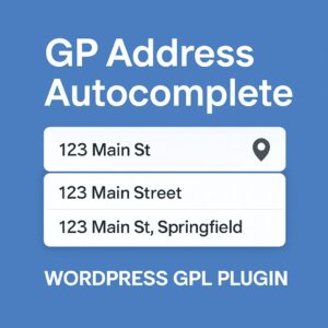 GP Address Autocomplete – WordPress GPL Plugin