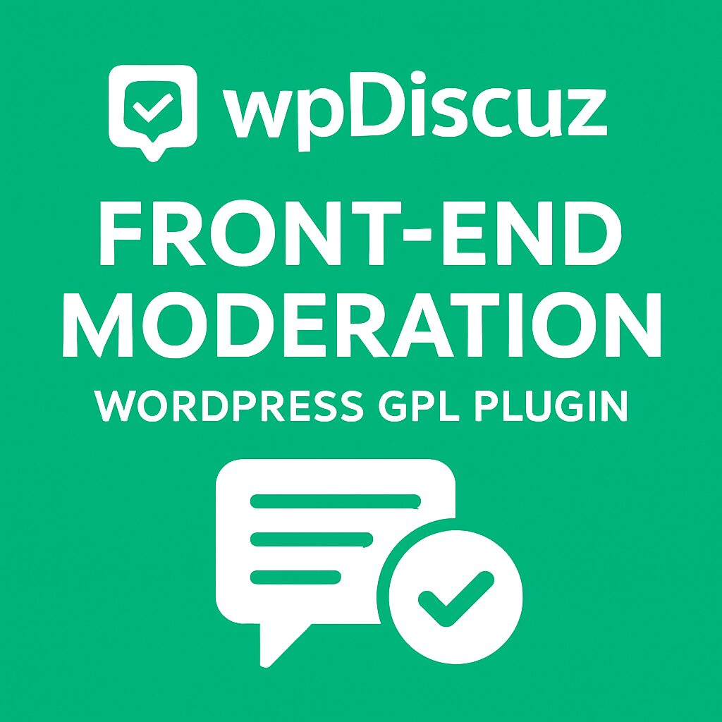 wpDiscuz - Front-end Moderation – WordPress GPL Plugin