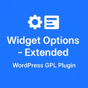 Widget Options - Extended – WordPress GPL Plugin
