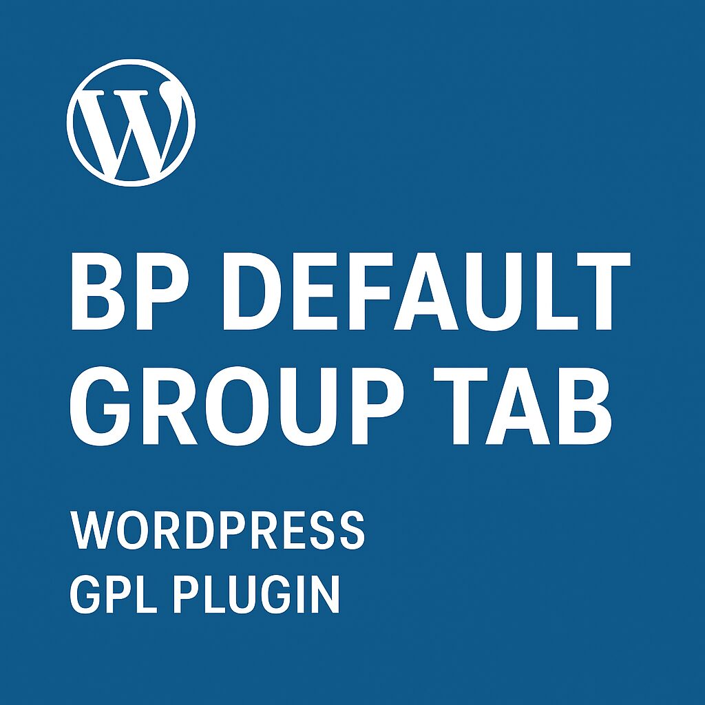 BP Default Group Tab – WordPress GPL Plugin