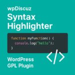 wpDiscuz - Syntax Highlighter – WordPress GPL Plugin