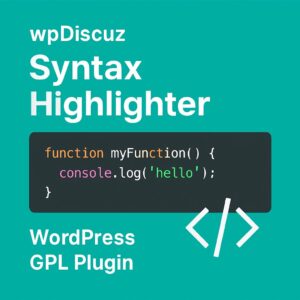 wpDiscuz - Syntax Highlighter – WordPress GPL Plugin