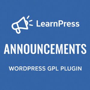 LearnPress - Announcements – WordPress GPL Plugin