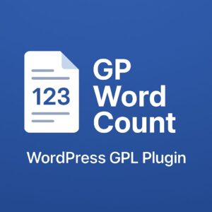 GP Word Count – WordPress GPL Plugin