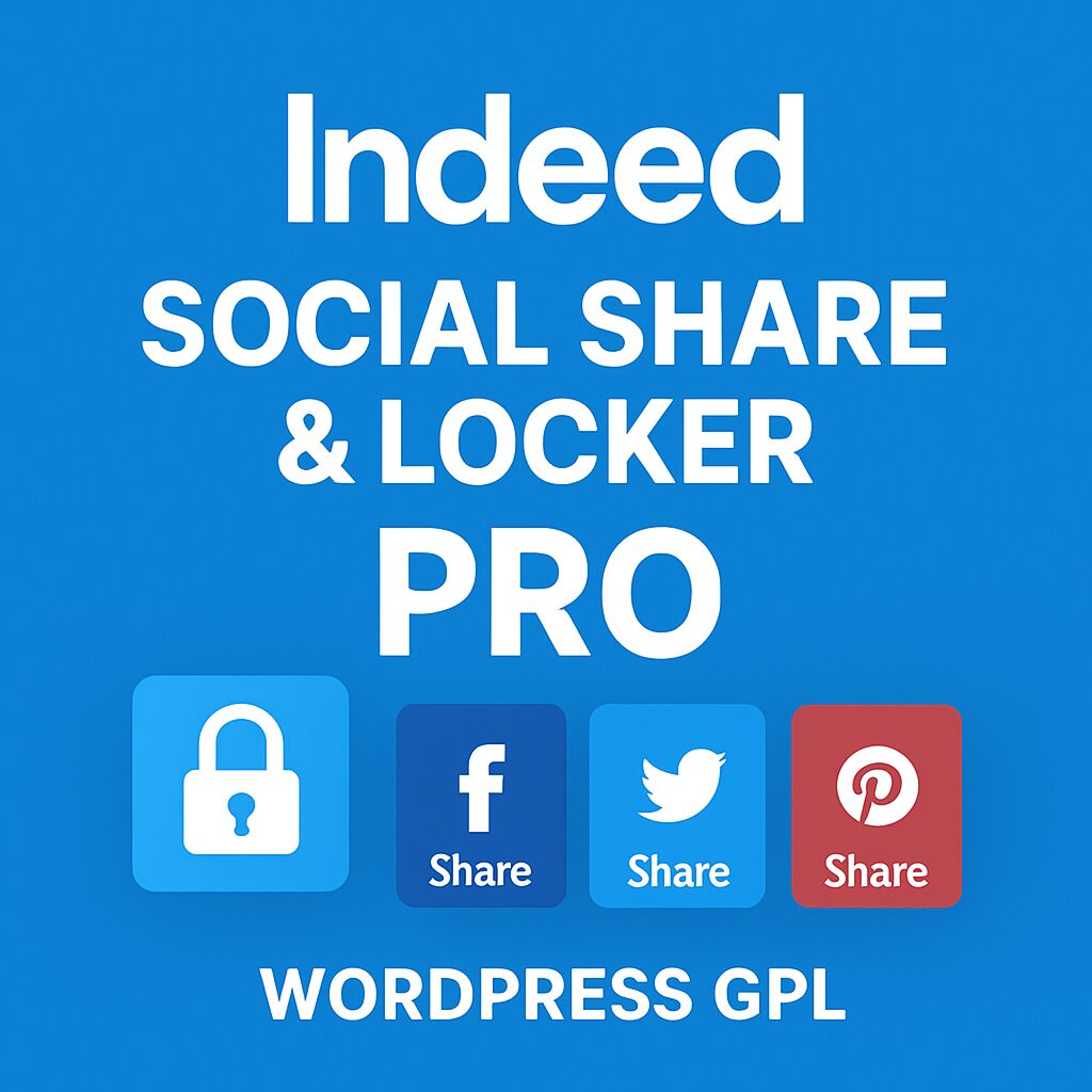 Indeed Social Share & Locker Pro – WordPress GPL Plugin