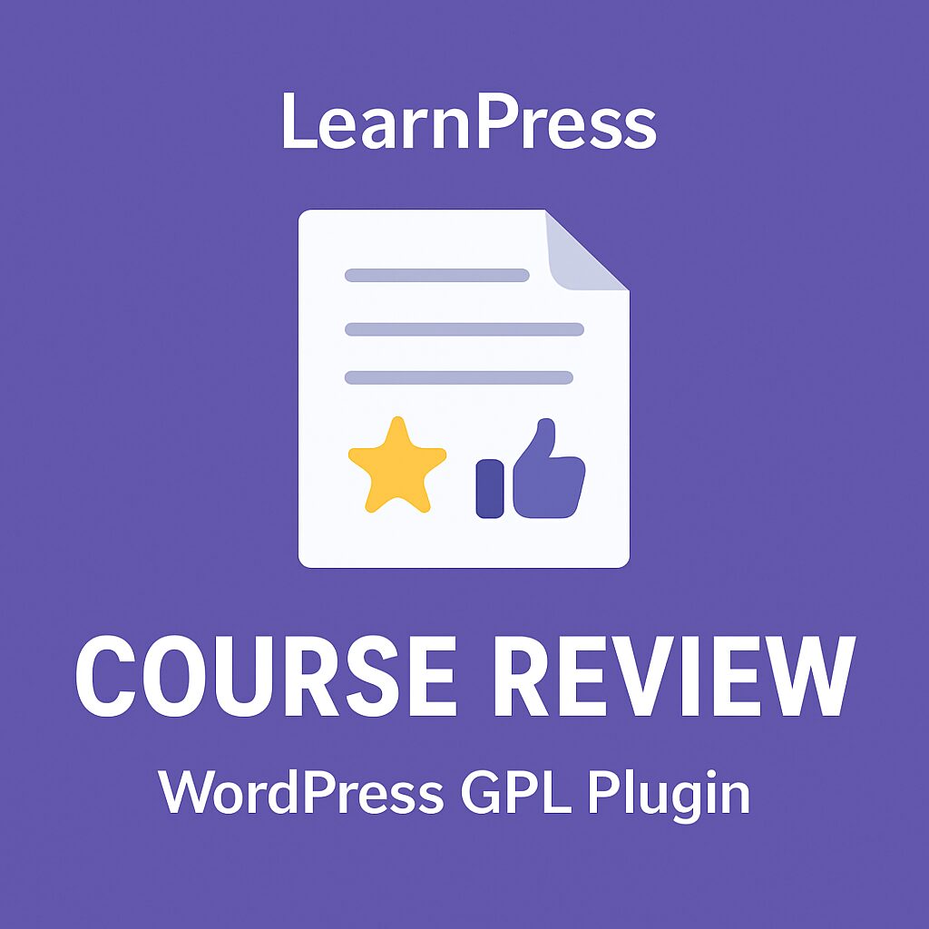 LearnPress - Course Review – WordPress GPL Plugin