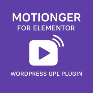 Motionger for Elementor – WordPress GPL Plugin