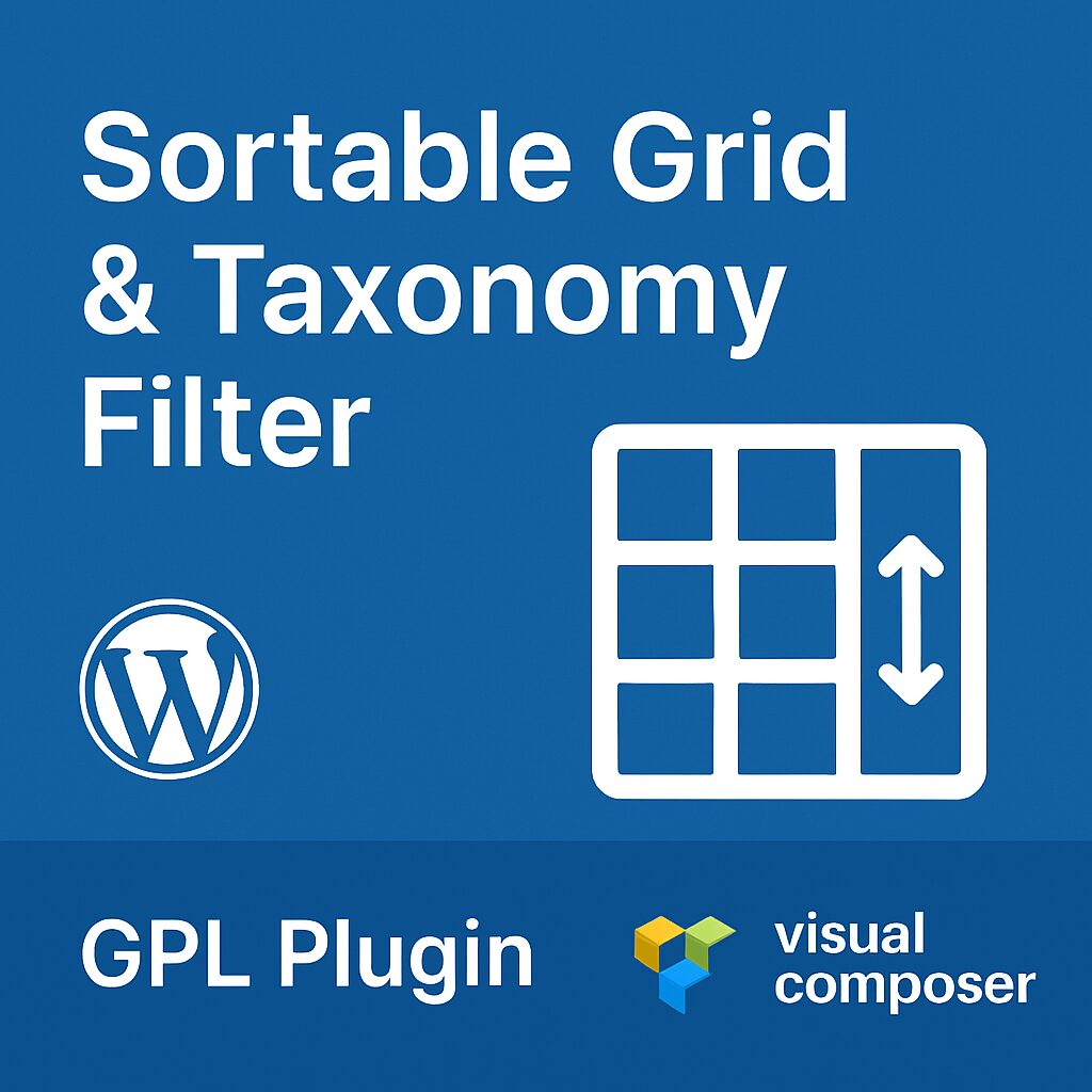 Visual Composer - Sortable Grid & Taxonomy filter – WordPress GPL Plugin