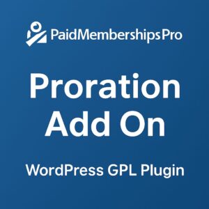Paid Memberships Pro - Proration Add On – WordPress GPL Plugin