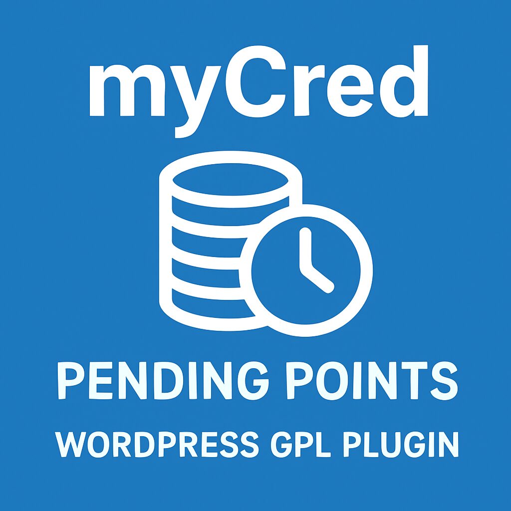 myCred Pending Points – WordPress GPL Plugin