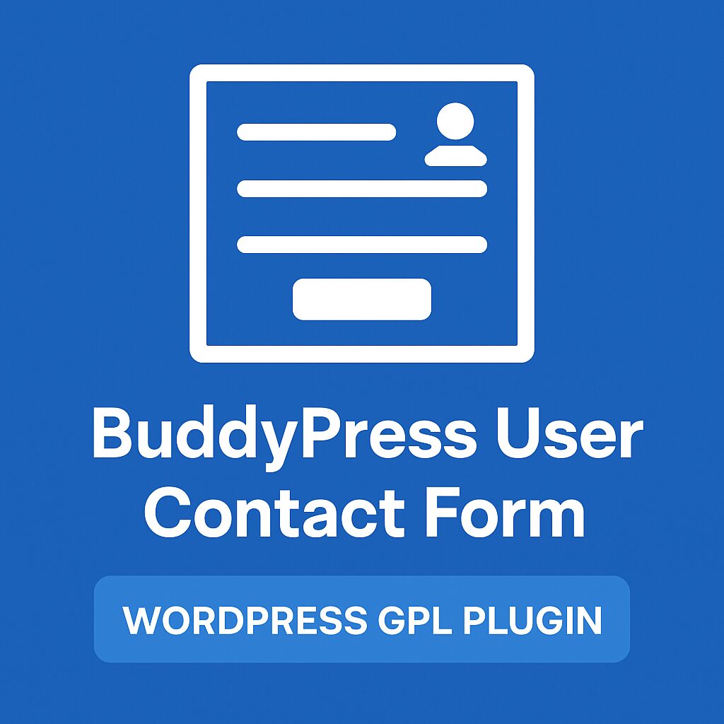 BuddyPress User Contact Form – WordPress GPL Plugin
