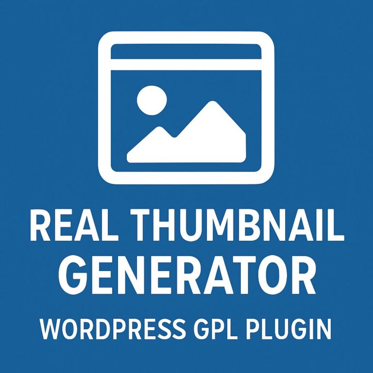 Real Thumbnail Generator – WordPress GPL Plugin