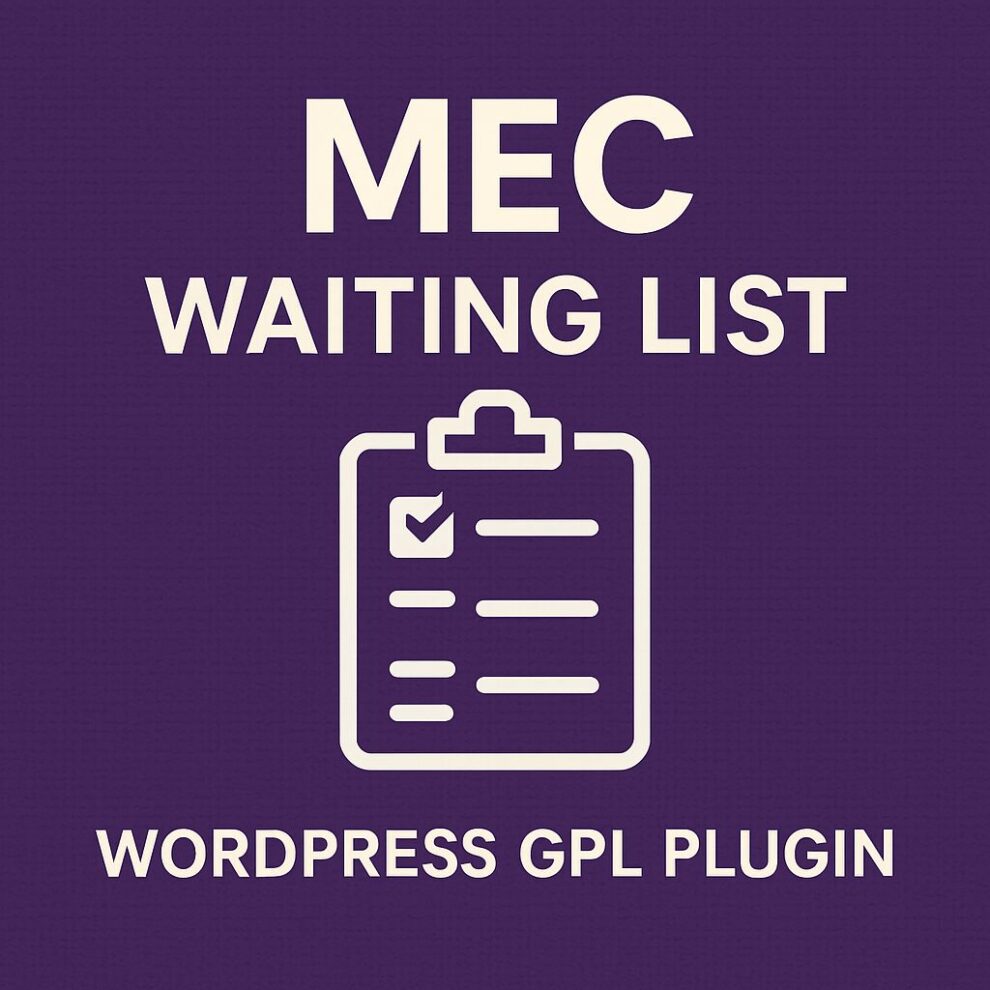 MEC Waiting List – WordPress GPL Plugin