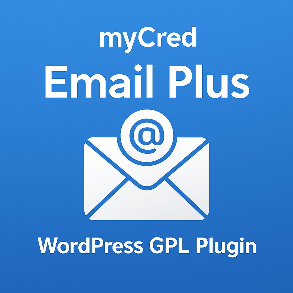 myCred Email Plus – WordPress GPL Plugin