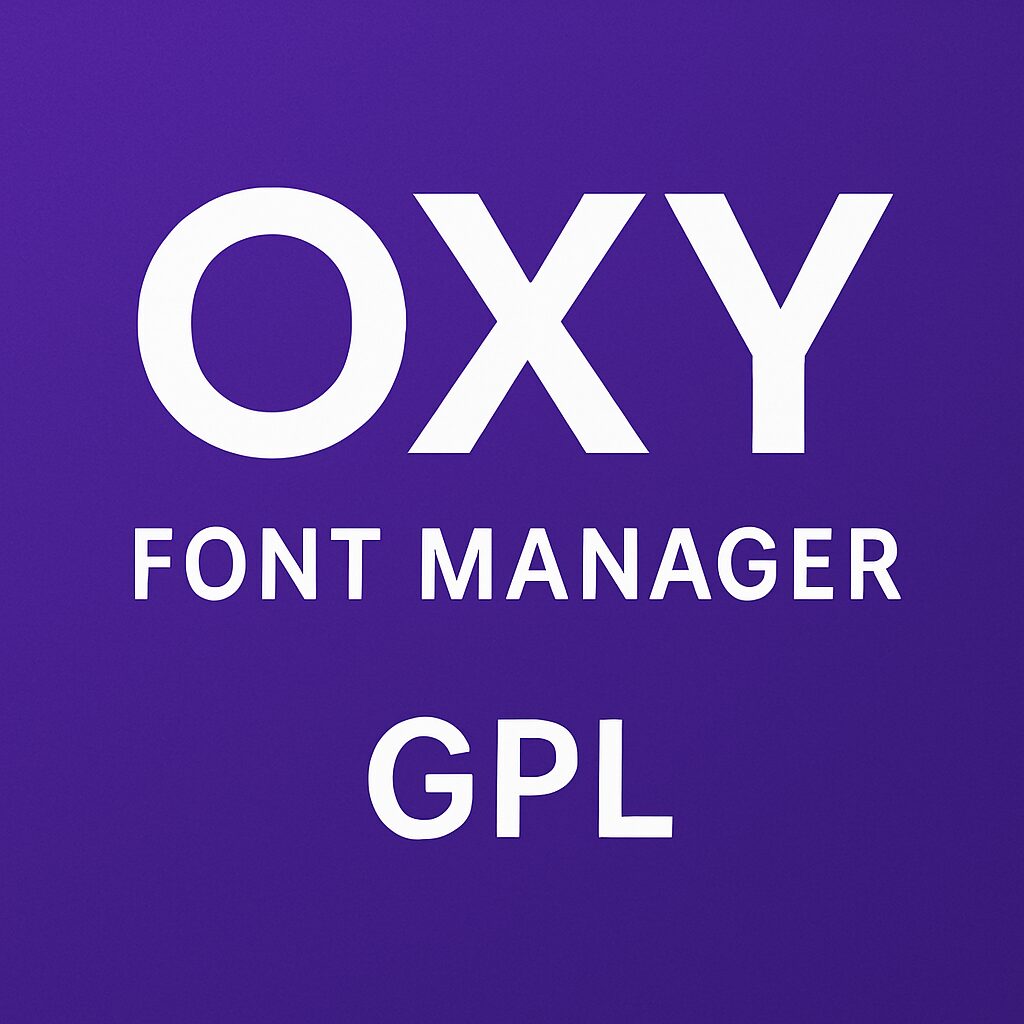 Oxy Font Manager GPL