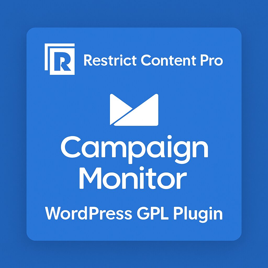 Restrict Content Pro - Campaign Monitor – WordPress GPL Plugin