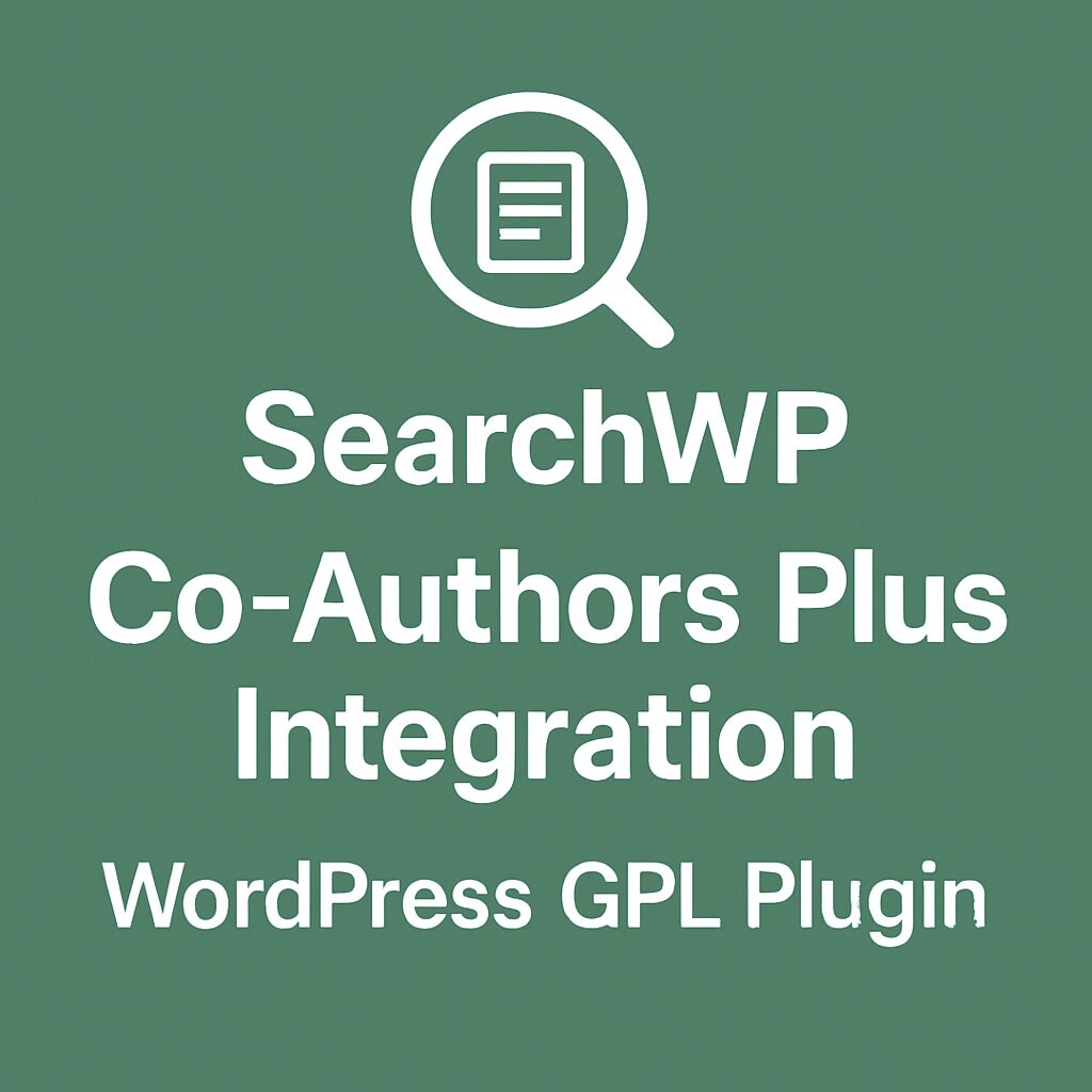 SearchWP Co-Authors Plus Integration – WordPress GPL Plugin