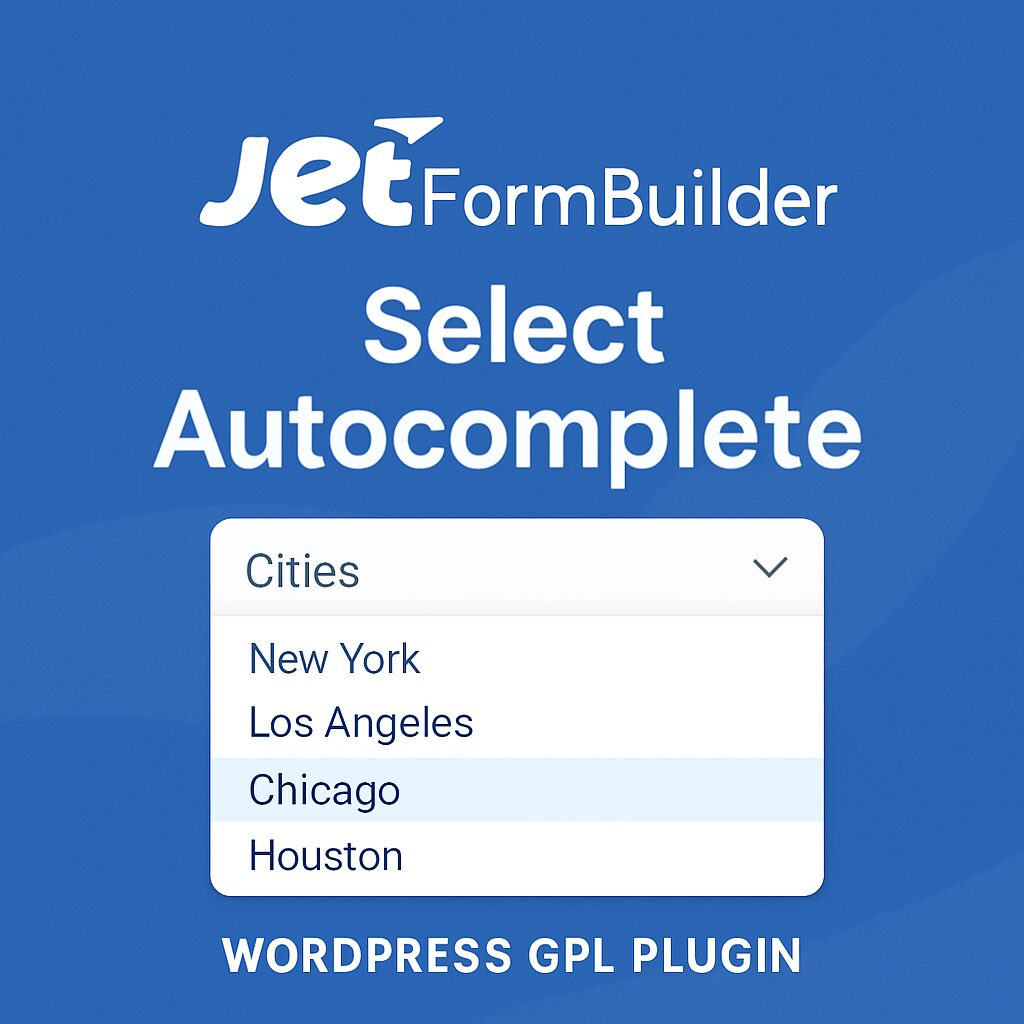 JetFormBuilder Select Autocomplete – WordPress GPL Plugin