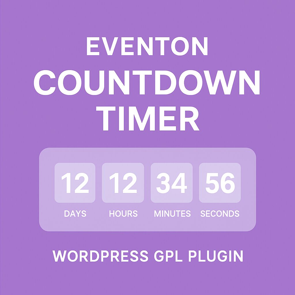 EventON - Countdown timer – WordPress GPL Plugin