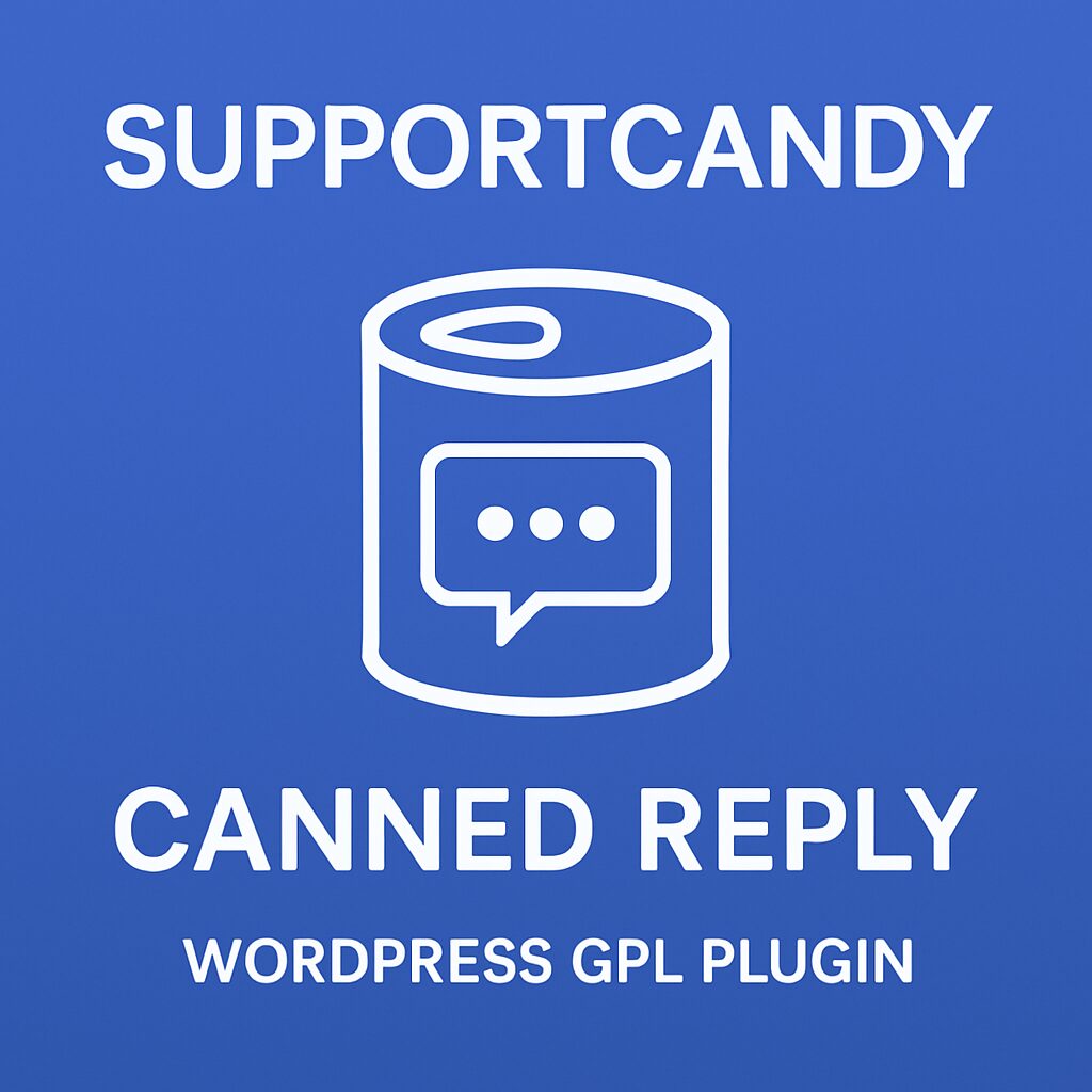 SupportCandy - Canned Reply – WordPress GPL Plugin