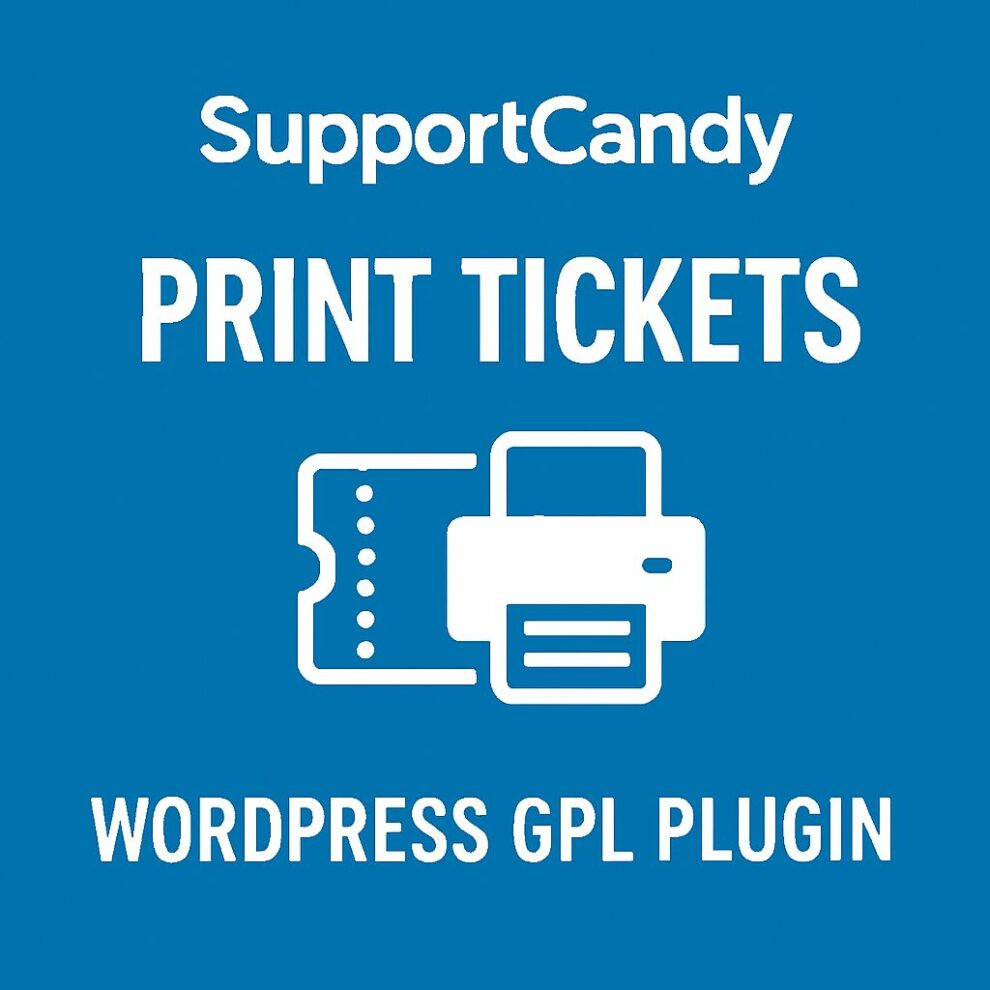 SupportCandy - Print Tickets – WordPress GPL Plugin