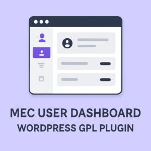 MEC User Dashboard – WordPress GPL Plugin