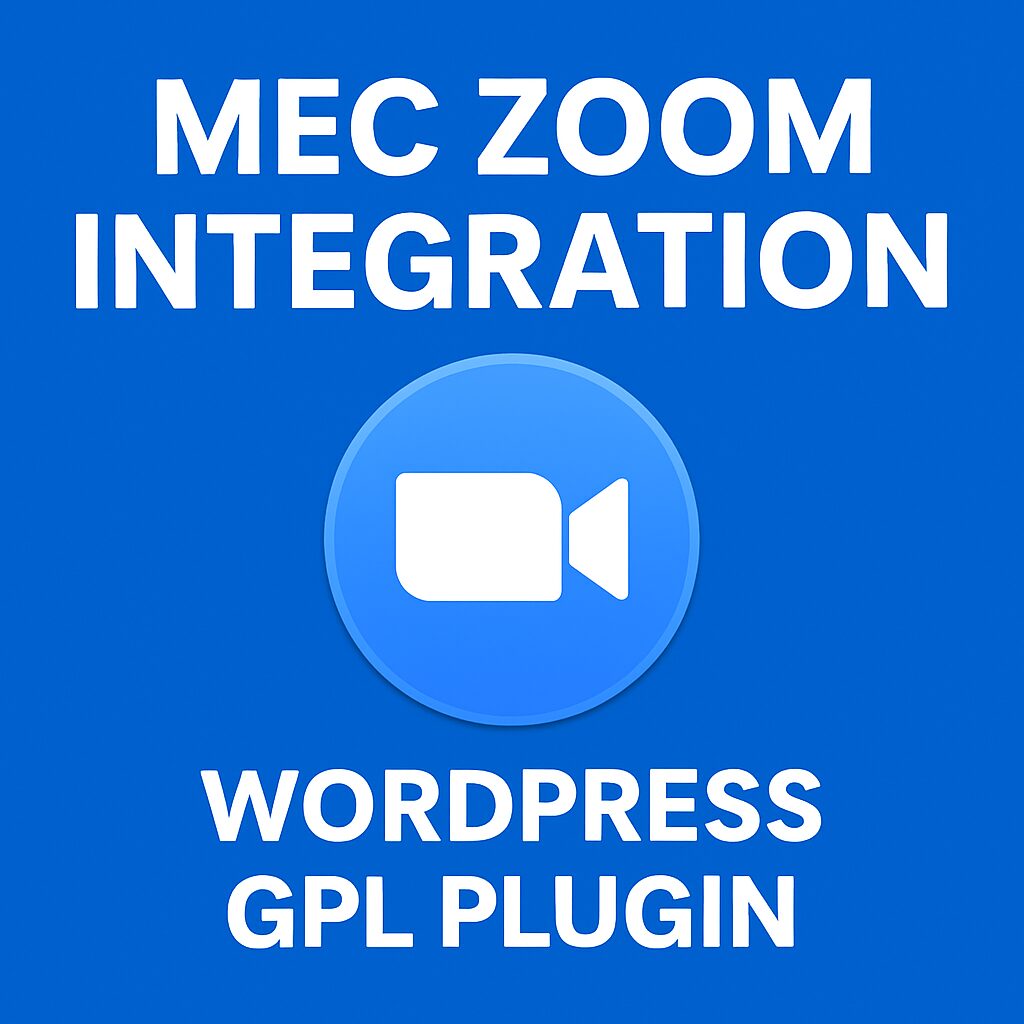 MEC Zoom Integration – WordPress GPL Plugin