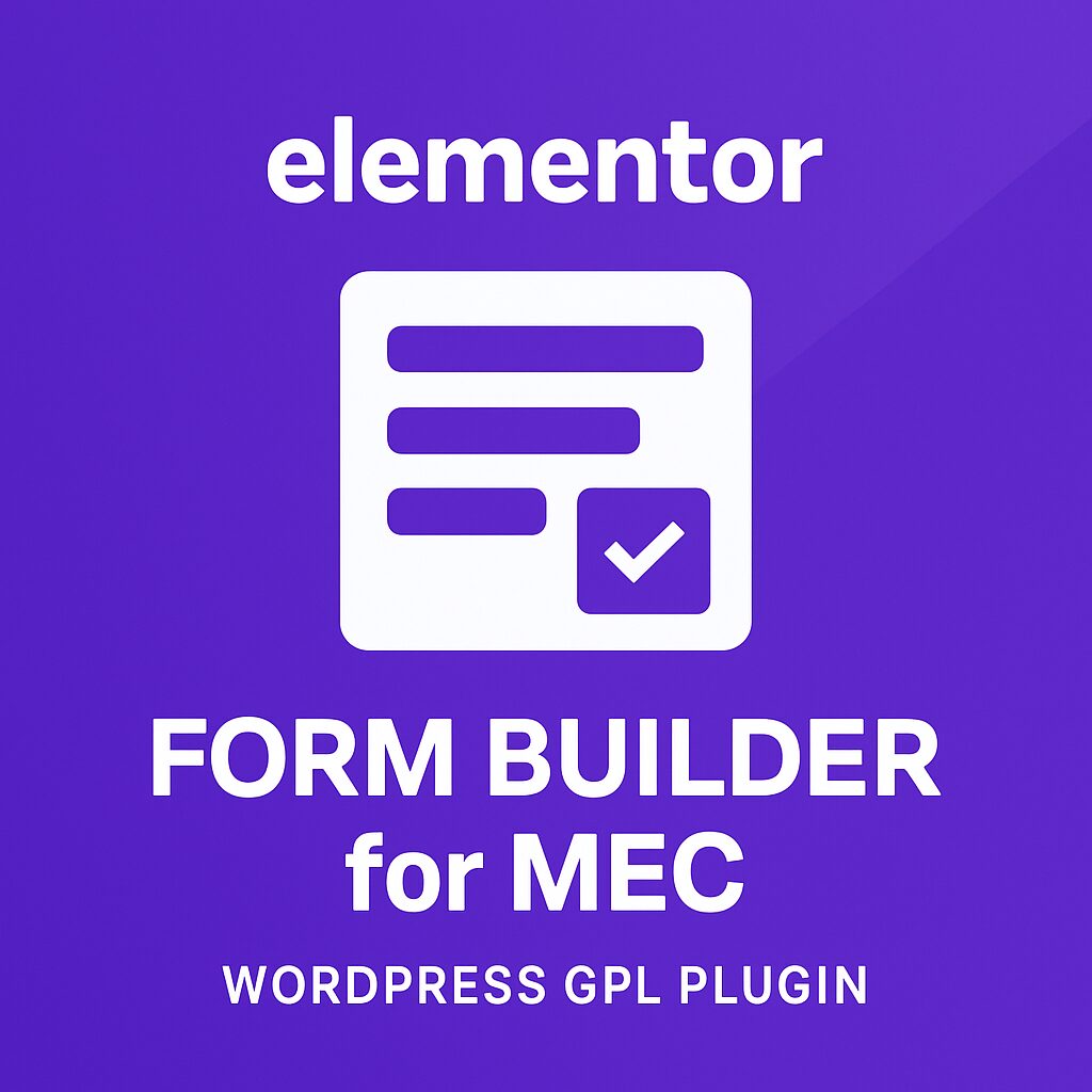 Elementor Form Builder for MEC – WordPress GPL Plugin
