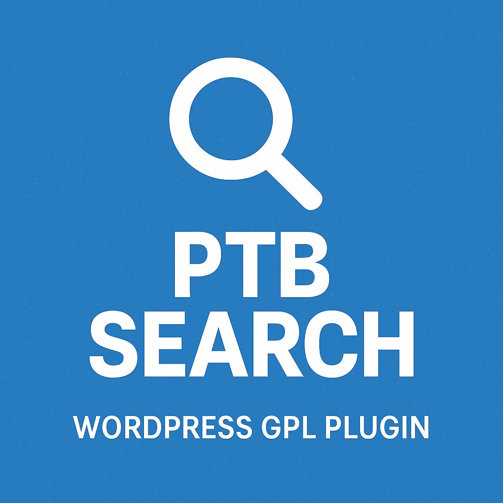 PTB Search – WordPress GPL Plugin