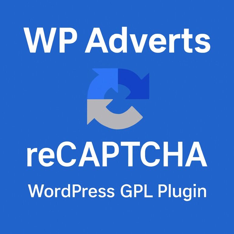 WP Adverts - reCAPTCHA – WordPress GPL Plugin