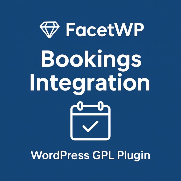 FacetWP - Bookings Integration – WordPress GPL Plugin