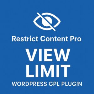 Restrict Content Pro - View Limit – WordPress GPL Plugin