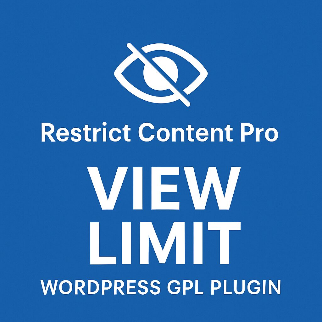 Restrict Content Pro - View Limit – WordPress GPL Plugin