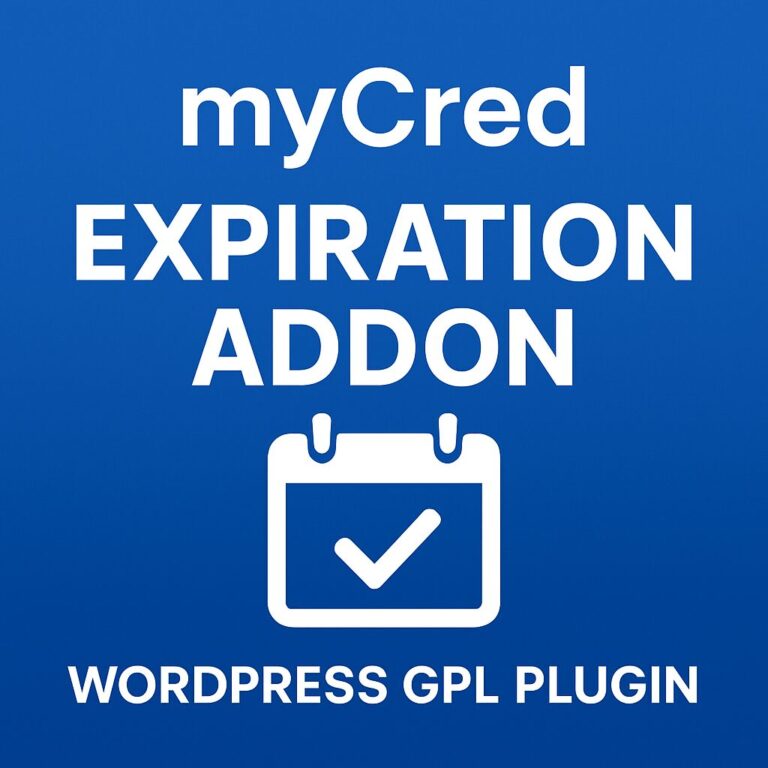 myCred Expiration Addon – WordPress GPL Plugin
