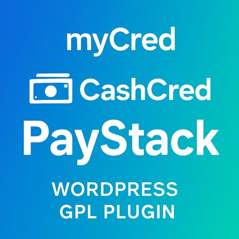 myCred CashCred PayStack – WordPress GPL Plugin